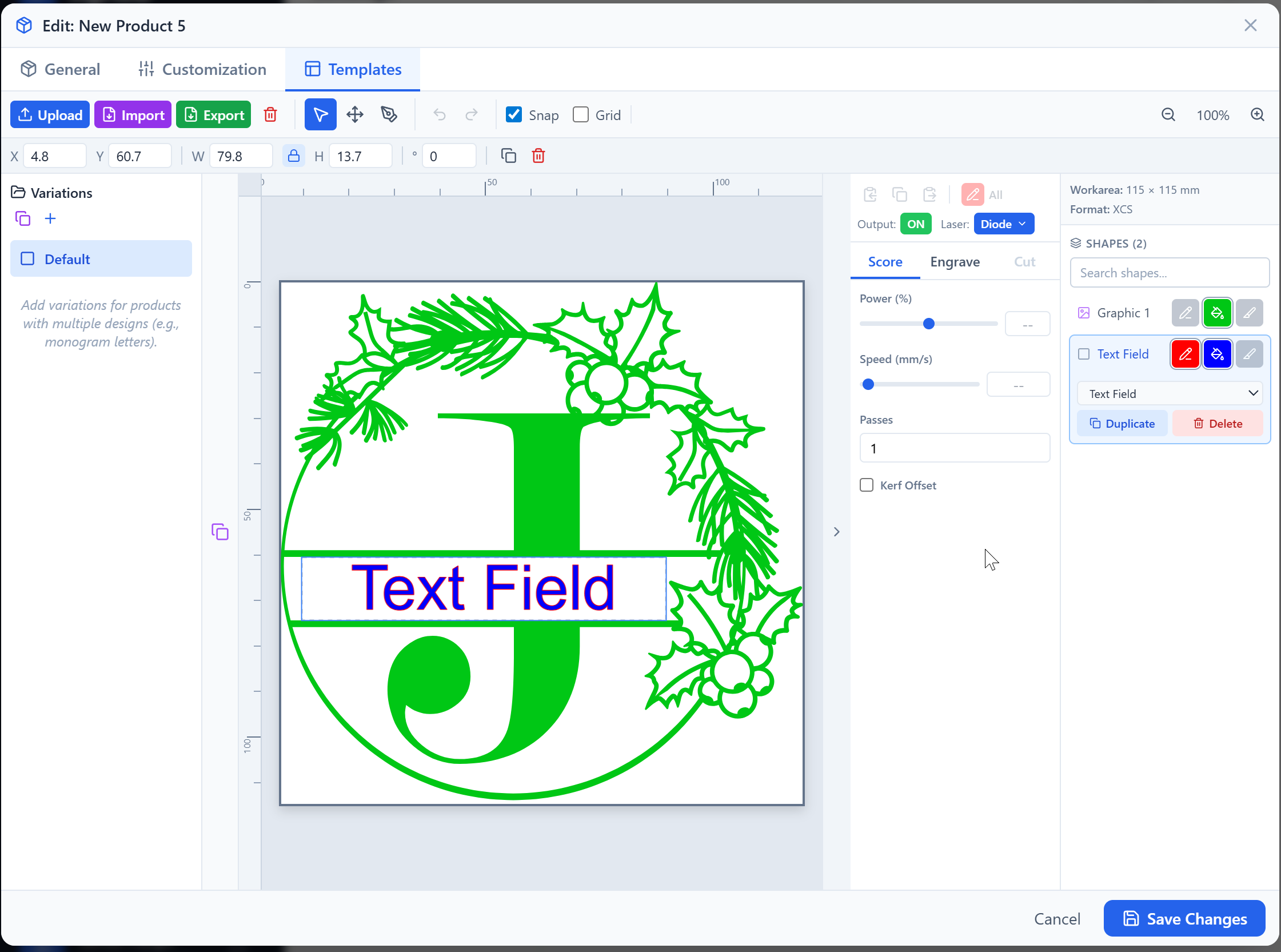 JigFlow Template Editor